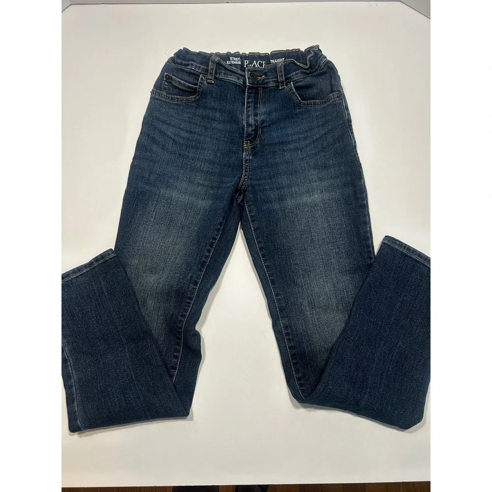 The Children's Place Boys‎ Jeans Size 12 Blue Straight Leg Stretch Denim